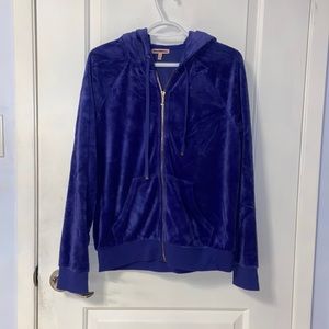 Juicy Couture Vintage Velour Purple Zip Up Hoodie